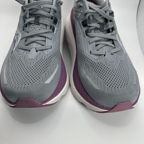 Saucony Hurricane 24 Shoes Womens Size 10 Gray Purple Running Cushioned Trainer - Picture 3 of 12
